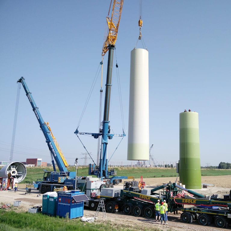 opbouw windmolen windpark Kilwind